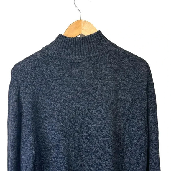 Urban Pipeline 1/4 Zip Button Pullover Collared or Mock Neck Gray Sweater Mens L - Picture 7 of 9